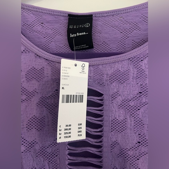 Urban Outfitters iets frans purple seamless shirt - Picture 3 of 4